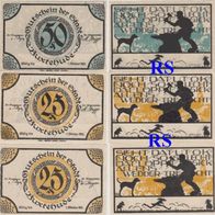 Buxtehude-Notgeld 25-50 Pf. gültig-bis 01-10-1921und 25-Pf.-bis 01-10-1920-RS Schmied