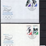 DDR 1988 Olympische Winterspiele, Calgary MiNr. 3140 - 3143 FDC gestempelt
