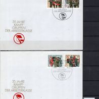 DDR 1988 35 Jahre Kampfgruppen MiNr. 3177 - 3180 FDC gestempelt