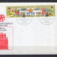 DDR 1988 Arbeiterfestspiele der DDR, Bezirk Frankfurt W Zd 742 FDC gestempelt