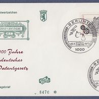 G219) Berlin FDC 1977 - MiNr. 550 - 100 Jahre Deutsches Patentgesetz