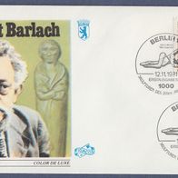 G294) Berlin FDC 1981 - MiNr. 656 - Ernst Barlach - Skulpturen des 20. Jahrhunderts