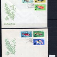DDR 1966 Zierfische MiNr. 1221 - 1226 FDC gestempelt