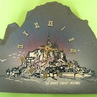 Wanduhr - Le Mont-Saint-Michel - mit digital Uhrwerk und römisches Zifferblatt