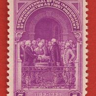 USA 1939 Mi.449 Vereidigung von George Washington Postfrisch
