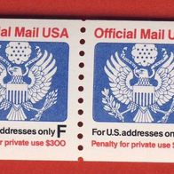 USA 1991 Dienstmarken Mi.115 Paar Postfrisch