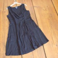 Damen Land´s End Trägerkleid Wickeleffekt Empire Taille XL 46/48 schwarz