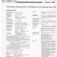 Telefunken Hymnus 2114, Musiktruhe, Werkstattanleitung, Schaltplan, no PayPal
