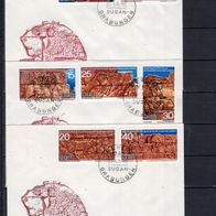 DDR 1970 Archäologische Forschung MiNr. 1584 - 1590 FDC gestempelt