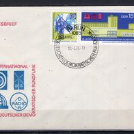 DDR 1970 25 Jahre Deutscher Demokratischer Rundfunk W Zd 217 FDC gestempelt
