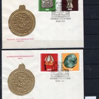 DDR 1970 Archäologische Funde MiNr. 1553 - 1556 FDC gestempelt
