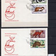 DDR 1970 Internationale Leipziger Rauchwarenauktion MiNr. 1541 - 1544 FDC gestempelt