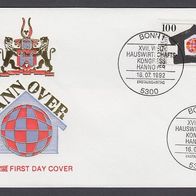 B17) BRD FDC 1992 - MiNr. 1620 - Welthauswirtschaftskongress Hannover