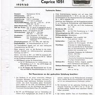 Telefunken Capice 1051 Werkstattanleitung Manual, Schaltbild