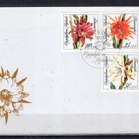 DDR 1989 Blattkakteenzüchtungen MiNr. 3276 - 3278 FDC gestempelt -1-