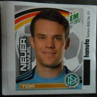 Bild 1 " Manuel Neuer " Porträt Team Sticker - Hanuta EM 2012