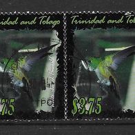 008) Trinidad und Tobago 2002 Vögel Mi. Nr. 734 waagr. Paar gestempelt