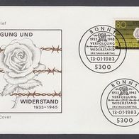 D35) BRD FDC 1983 - MiNr. 1163 - Verfolgung und Widerstand 1933-1945