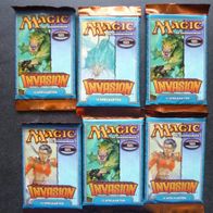Nur noch 4 Magic the Gathering MTG Invasion Booster Pack NEU ungeöffnet