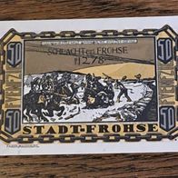 Notgeld Banknoten 50 Pfennig Stadt Frohse 1921 Vintage