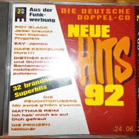 CD Sampler: " Neue Hits 92 - Die Deutsche Doppel-CD", auf 2 CDs (1992)