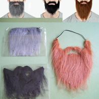 Künstliche Bärte Bart Schwarz + Grau + Braun Fasching Karneval Halloween