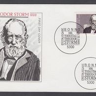 D105) BRD FDC 1988 - MiNr. 1371 - 100. Geburtstag von Theodor Storm