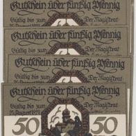 Delitsch-Notgeld 6x50Pf. bis 20,08,1921 Serie Wächterin 6Scheine