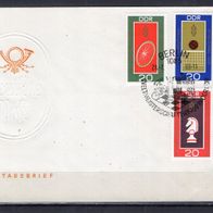 DDR 1969 Weltmeisterschaften MiNr. 1491 - 1493 FDC gestempelt