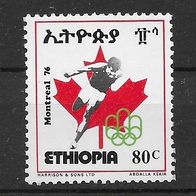 027) Äthiopien 1976 Olympia Mi. Nr. 863 postfrisch