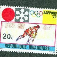 Ruanda Sondermarke " 11. Olympische Winterspiele " Michelnr. 479 * *