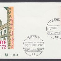 E33) BRD FDC 1972 - MiNr. 752 - Synode der katholischen Bistümer von Würzburg