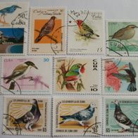 Briefmarken aus CUBA Vögel gest.