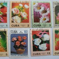 Briefmarken aus CUBA Blumen gest.