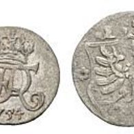 Brandenburg-Preußen 2 Münzen, Dreier 1559 "JOACHIM II." (1535-1571) und Gröschl 1754B