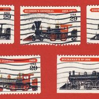 USA 1994 Mi.2479.E. - 2493.k. kompl. Satz Dampflokomotiven gest.