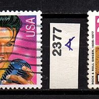 K779 USA Vereinigte Staaten Mi. Nr. 2336 + 2377 A Elvis Presley o