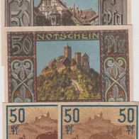 Eisenach-Notgeld 50-50Pf. für-Sammler 50-50Pf.v. 20.11.1919-Kz. rot-u. schwarz 4Scheini