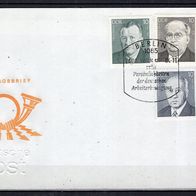 DDR 1984 Persönlichkeiten der deutschen Arbeiterbewegung MiNr. 2849 - 2851 FDC gest.