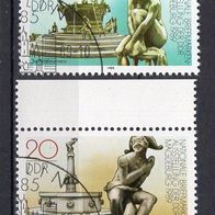 DDR 1989 Nationale Briefmarkenausstellung se. Zwischensteg MiNr. 3265 - 3266 ZS ESST1