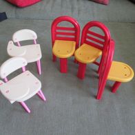 Fünf Stühle passend zur Barbie