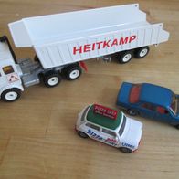 3 x Siku Mercedes Kipper Heitkamp 2919 + Pizza Taxi + MB 500