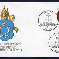 F186) BRD FDC 1987 - MiNr. 1324 - 300. Geburtstag von Johann Albrecht Bengel