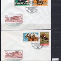DDR 1974 Internationaler Kongress für Pferdezucht MiNr. 1969 - 1972 FDC gestempelt