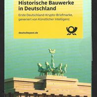 2023 Bund 3801 * * , Krypto-Briefmarke "Brandenburger Tor" Booklet mit sk PWZ € 1,60