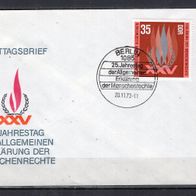 DDR 1973 25. Jahrestag der Erklärung der Menschenrechte MiNr. 1898 FDC gestempelt