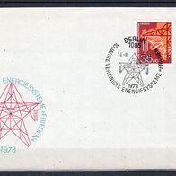 DDR 1973 10 Jahre vereinigte Energiesysteme Frieden MiNr. 1871 FDC gestempelt