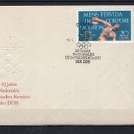 DDR 1971 20 Jahre Nationales Olympisches Komitee (NOK) MiNr. 1660 FDC gestempelt