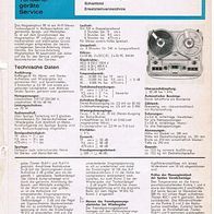 Telefunken, Magnetophon 98, Tonband, Schaltbild, Manual