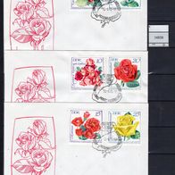 DDR 1972 Internationale Rosenausstellung, Erfurt (I) MiNr. 1763 - 1768 FDC gestempelt